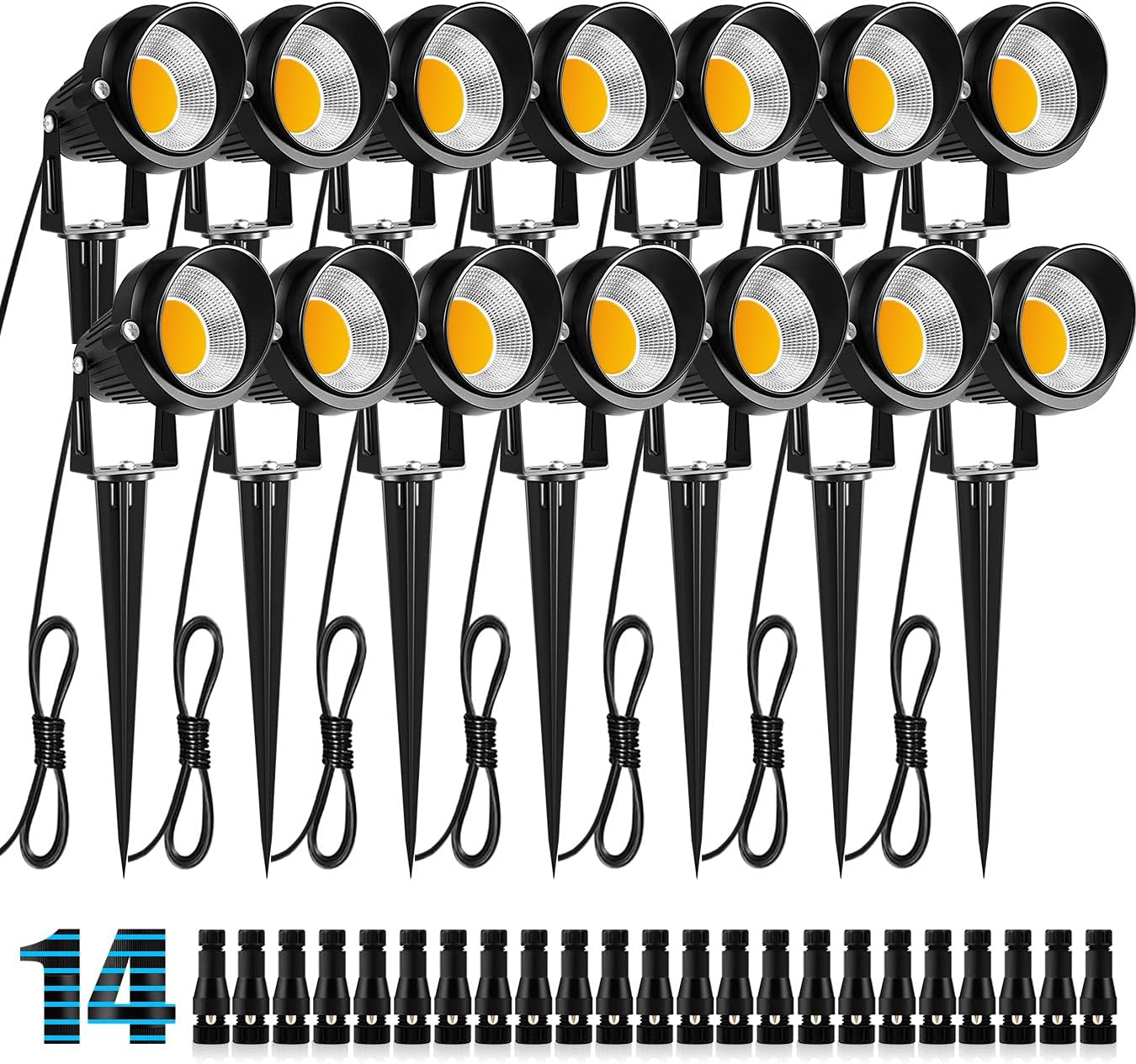 Outdoor Lighting Connectors - 10W LED Landscape Lights with Connectors,
