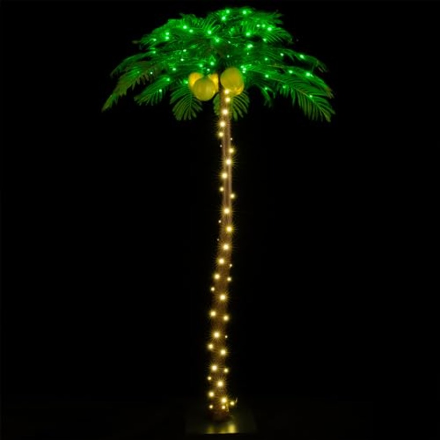 Outdoor Lighting Tree - 7ft Lighted Palm Tree with 208