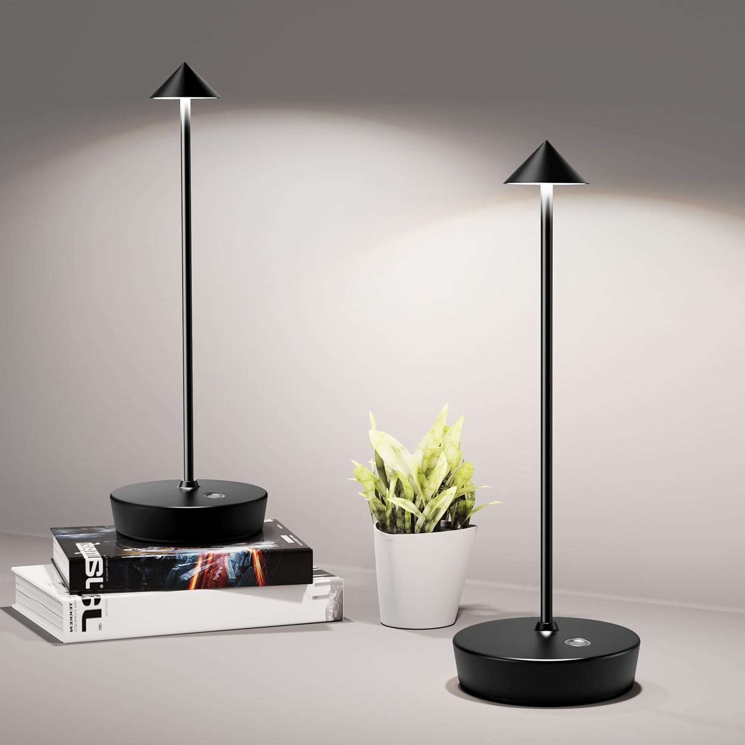 Outdoor Lighting Rechargeable - Rechargeable Cordless LED Desk Lamp, 6000mAh