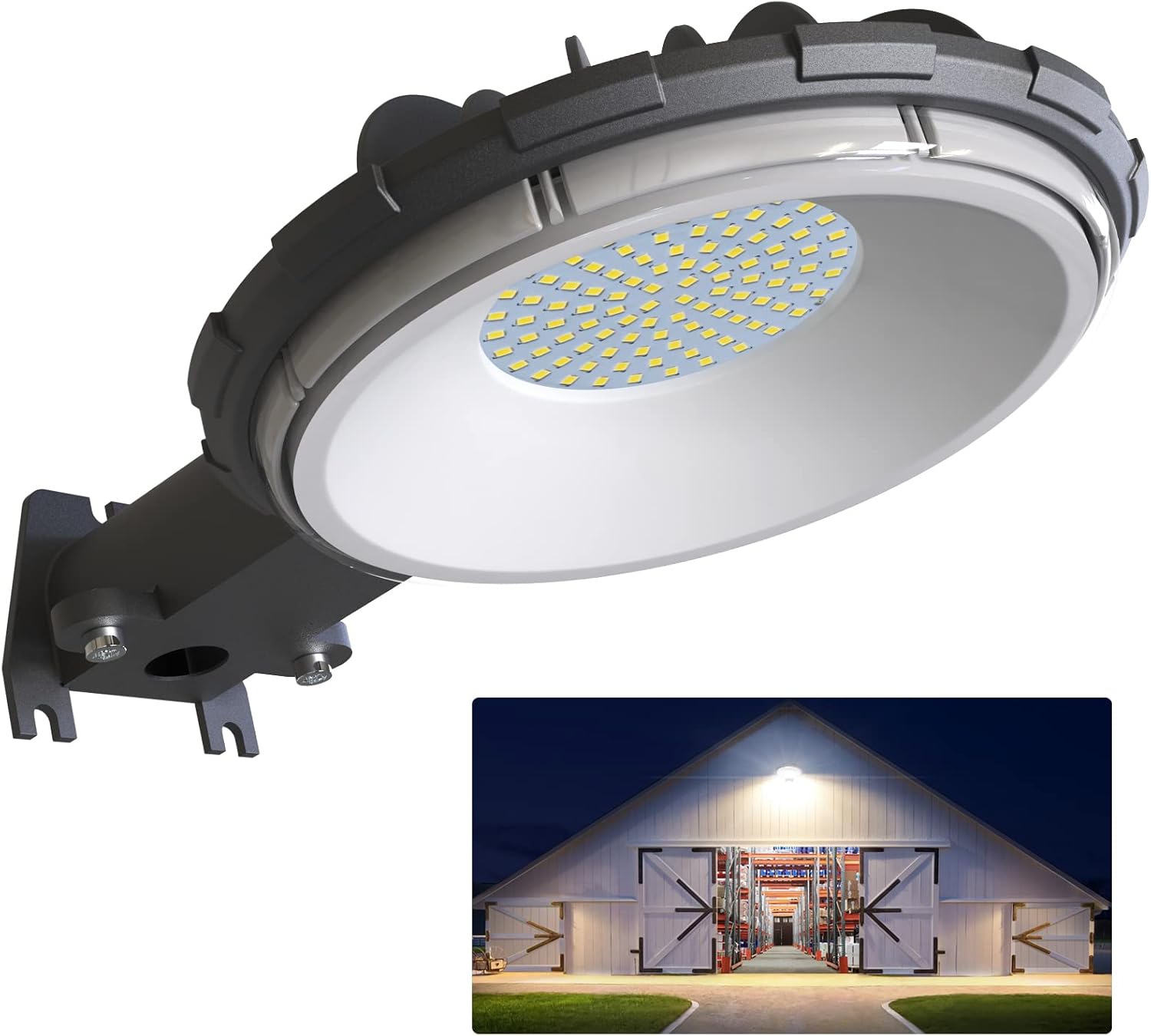 Outdoor Lighting Rechargeable - 80W LED Barn Light, 120V Hardwired