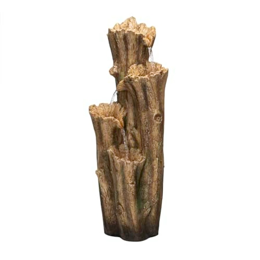 Outdoor Lighting Tree - 47 Outdoor 3-Tier Tree Bark Water