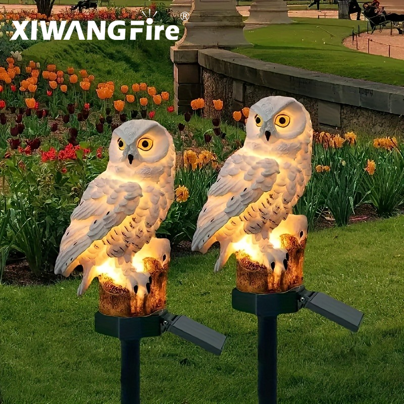 Outdoor Lighting Types - Solar Owl Statue Garden Light LED