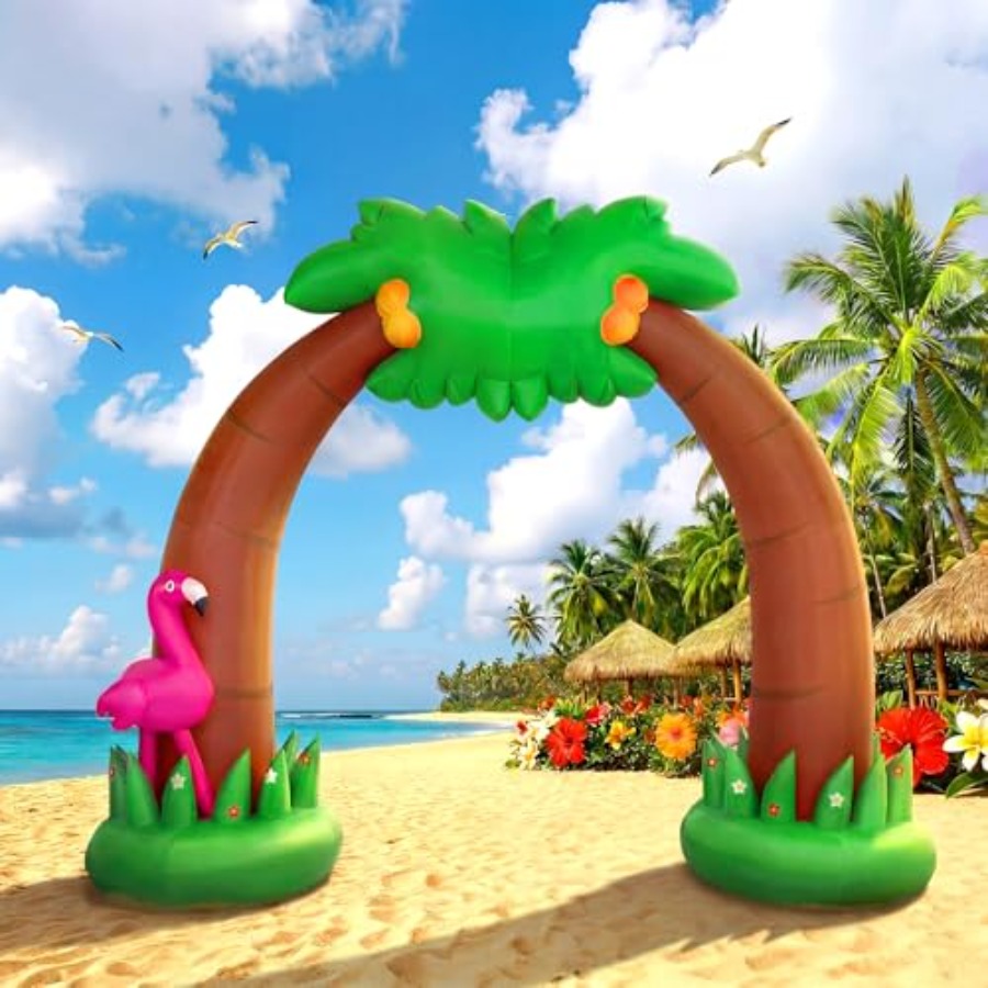 Outdoor Lighting Tree - Outdoor luau decoration: 9 ft inflatable