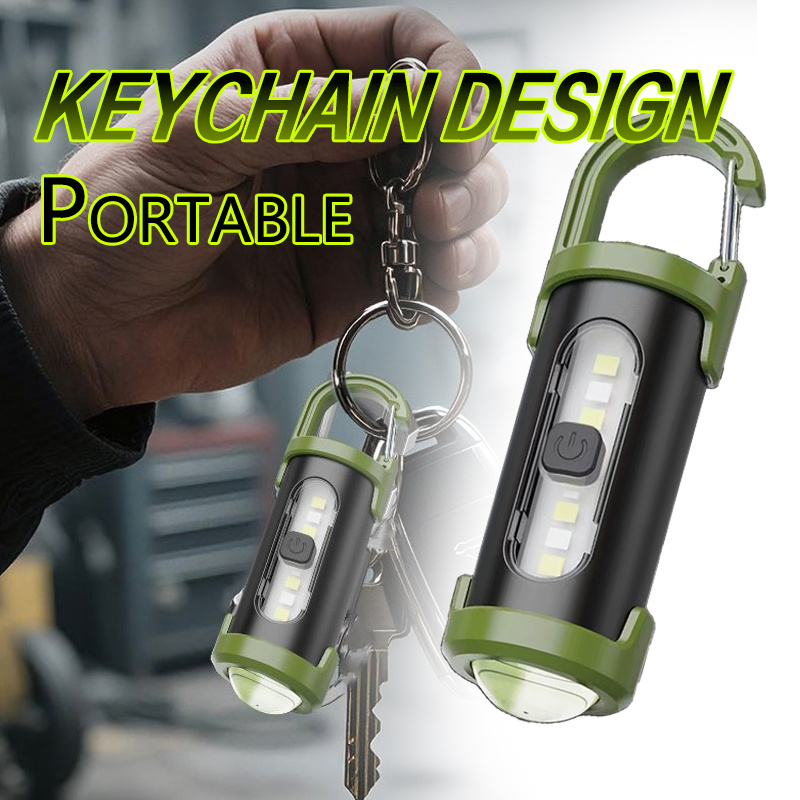 Outdoor Lighting Types - Powerful EDC LED Flashlight Keychain Rechargeable