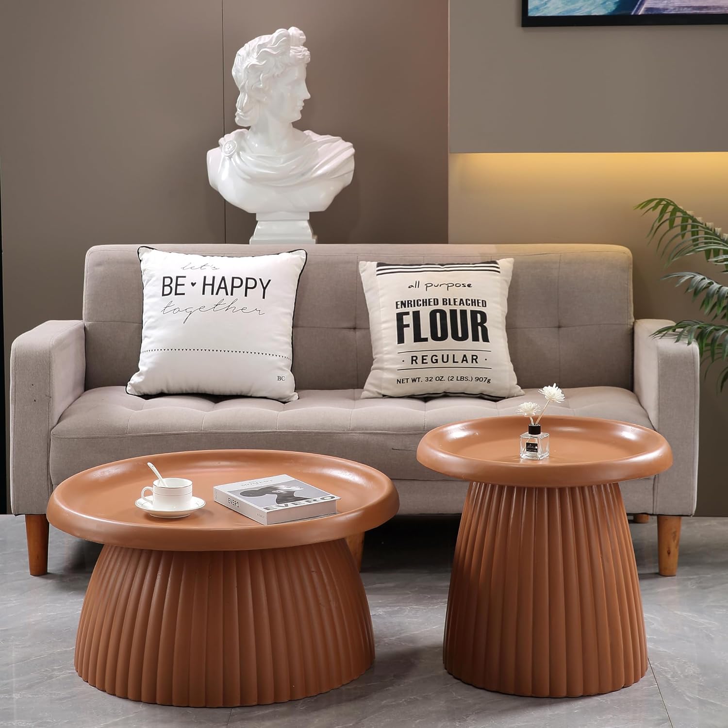 Round Light Terracotta MGO Cof - Outdoor Lighting Mid Century Modern incelemesi ve fiyatı