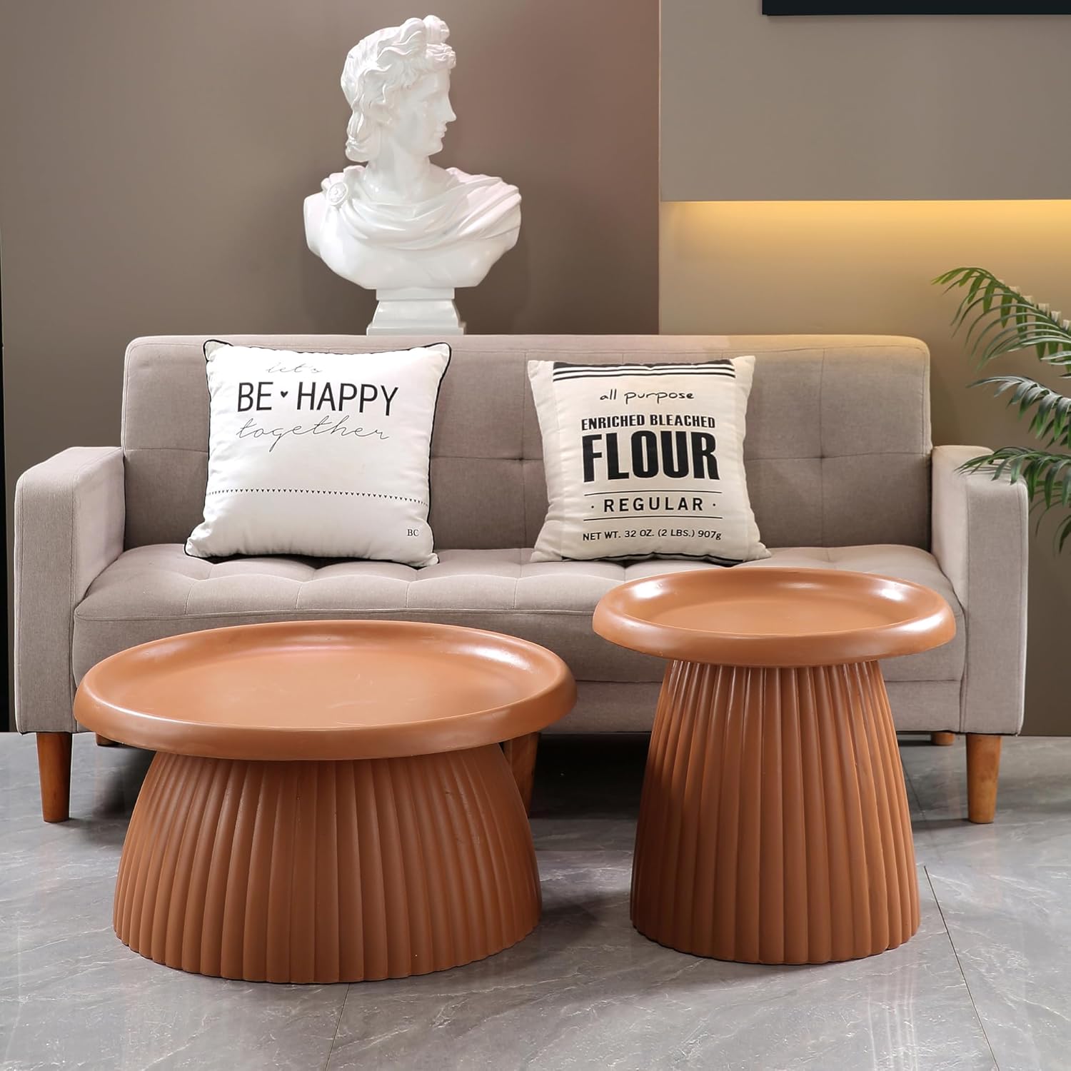 Round Light Terracotta MGO Cof - Outdoor Lighting Mid Century Modern incelemesi ve fiyatı