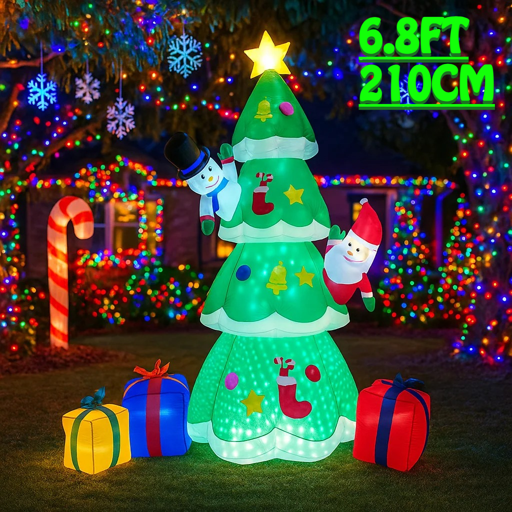 2.1M/6.8FT Christmas Tree Snow - Outdoor Lighting Tree incelemesi ve fiyatı