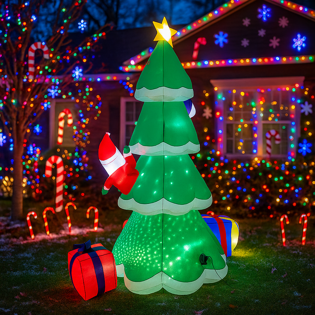 2.1M/6.8FT Christmas Tree Snow - Outdoor Lighting Tree incelemesi ve fiyatı