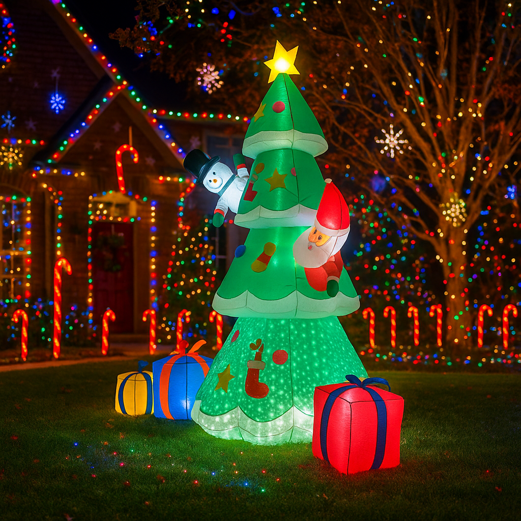 2.1M/6.8FT Christmas Tree Snow - Outdoor Lighting Tree incelemesi ve fiyatı
