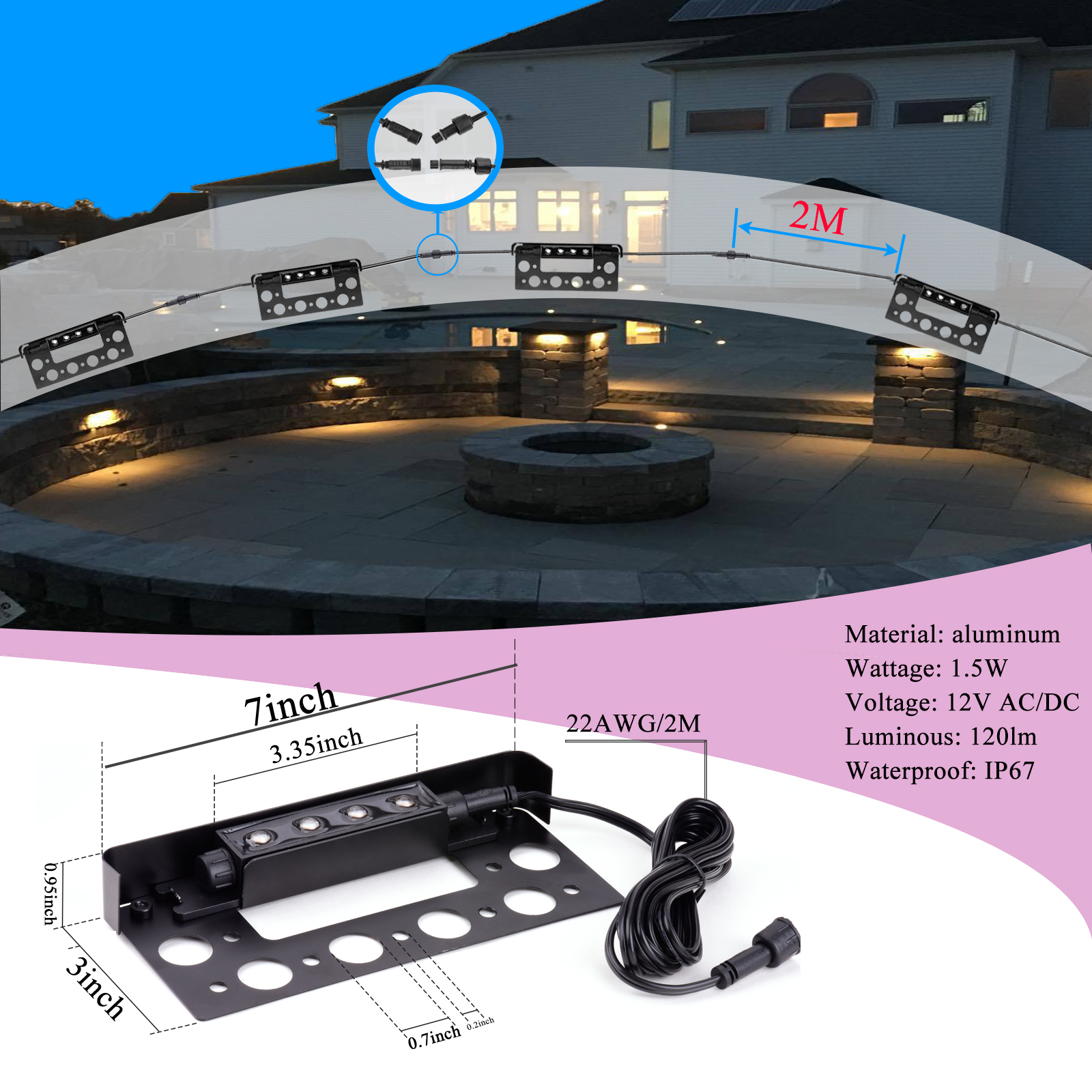 7 Inch LED Hardscape Lights,Re - Outdoor Lighting Low Voltage incelemesi ve fiyatı