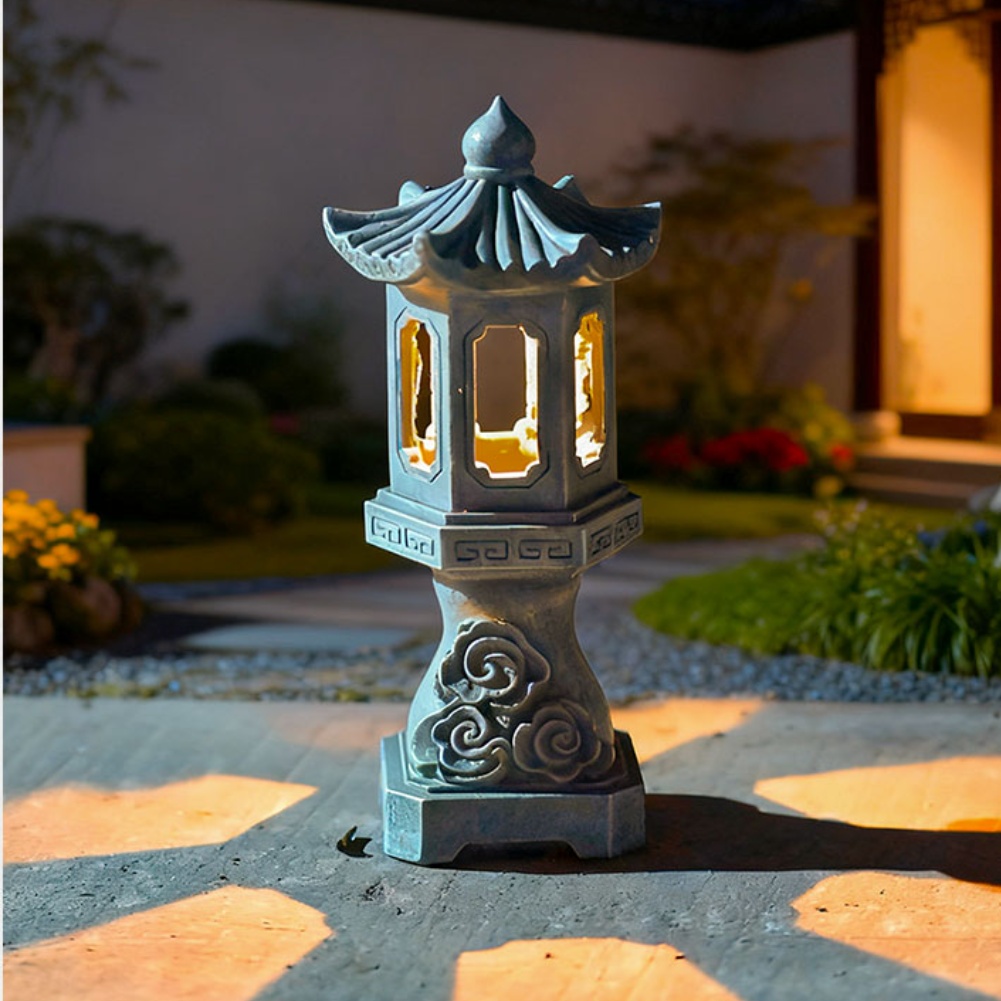 Zen Solar Pagoda Lantern with  - Outdoor Zen Lighting incelemesi ve fiyatı