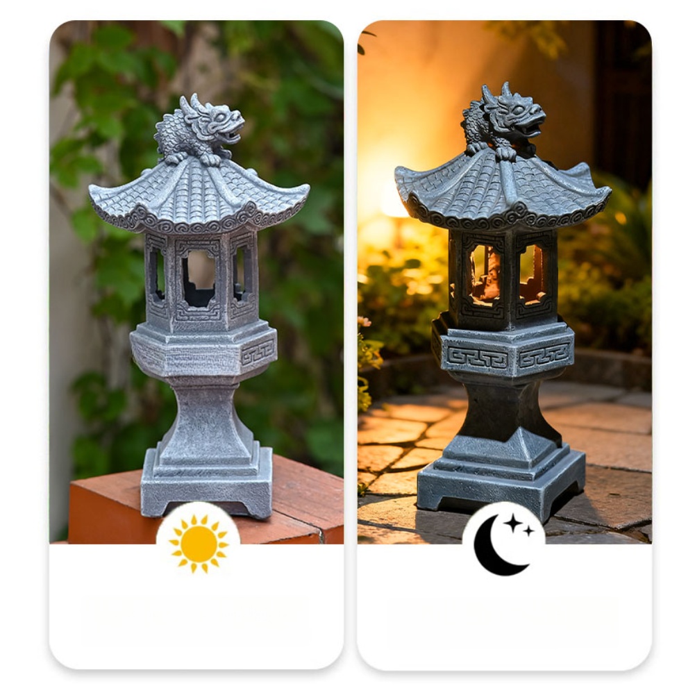 Zen Solar Pagoda Lantern with  - Outdoor Zen Lighting incelemesi ve fiyatı
