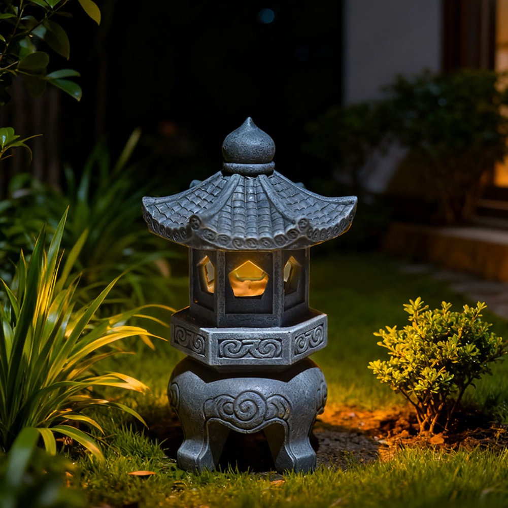 Zen Solar Pagoda Lantern with  - Outdoor Zen Lighting incelemesi ve fiyatı