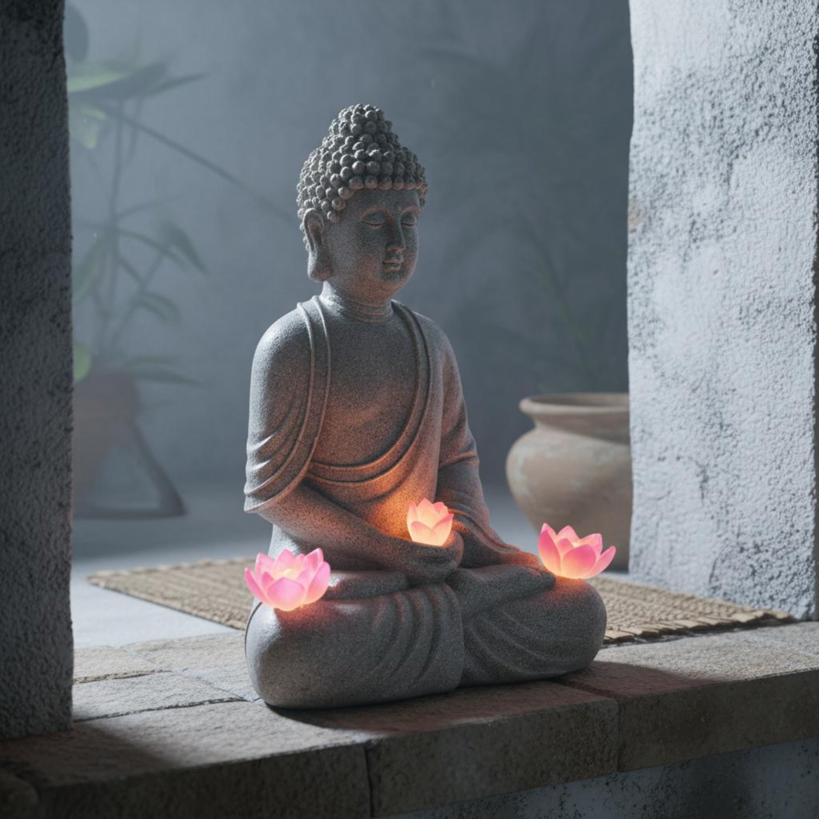 Solar Buddha Statue Outdoor Sa - Outdoor Zen Lighting incelemesi ve fiyatı
