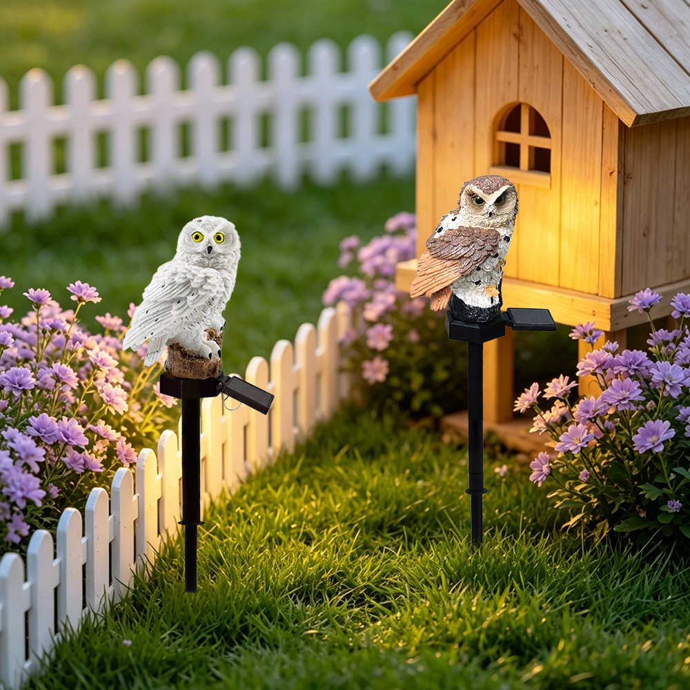 Owl Solar Light, Resin Owl Gro - Outdoor Lighting Types incelemesi ve fiyatı