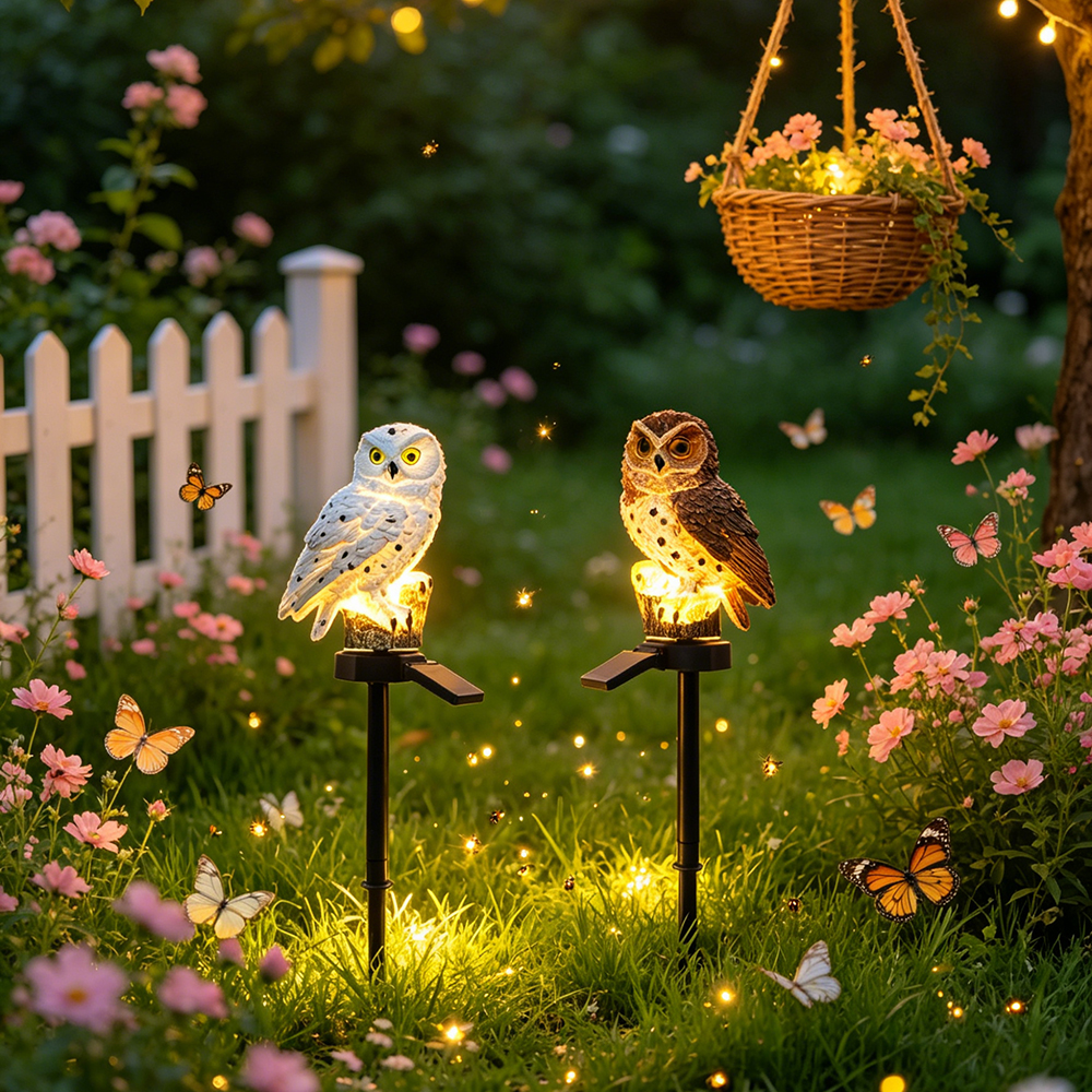 Owl Solar Light, Resin Owl Gro - Outdoor Lighting Types incelemesi ve fiyatı