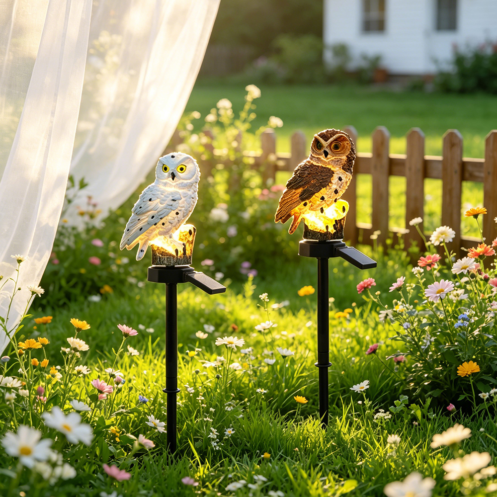 Owl Solar Light, Resin Owl Gro - Outdoor Lighting Types incelemesi ve fiyatı