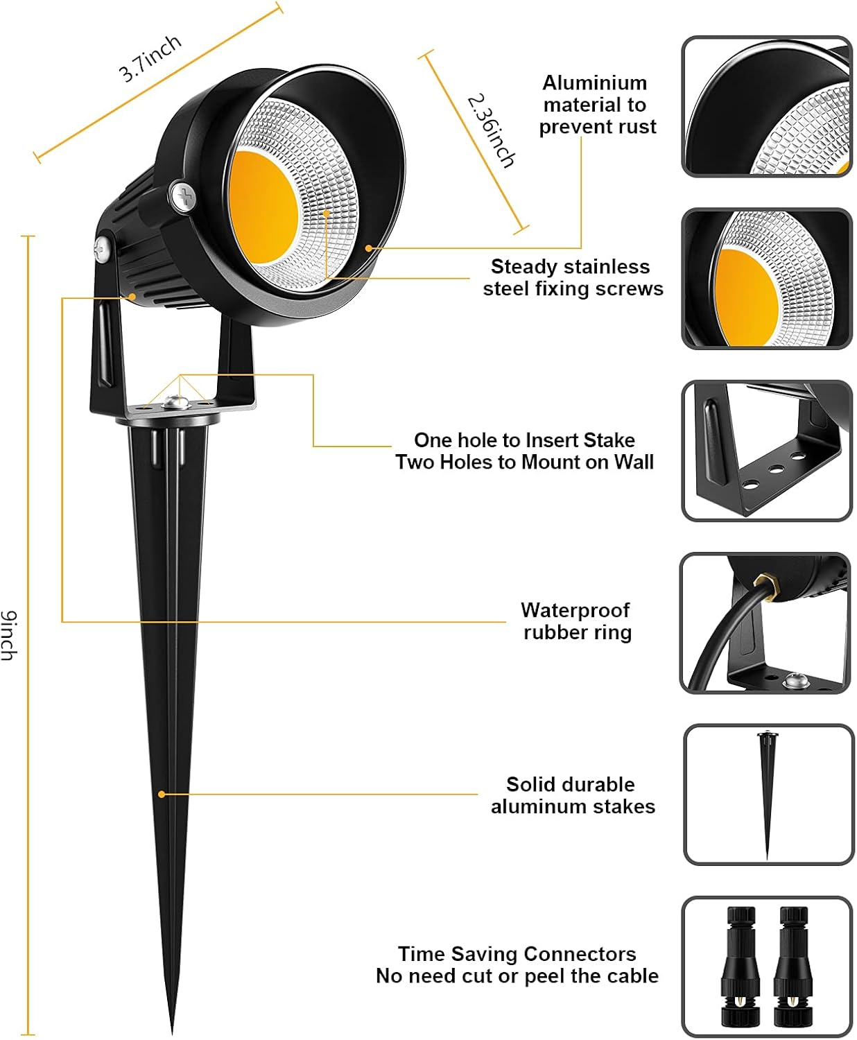10W LED Landscape Lights with  - Outdoor Lighting Connectors incelemesi ve fiyatı