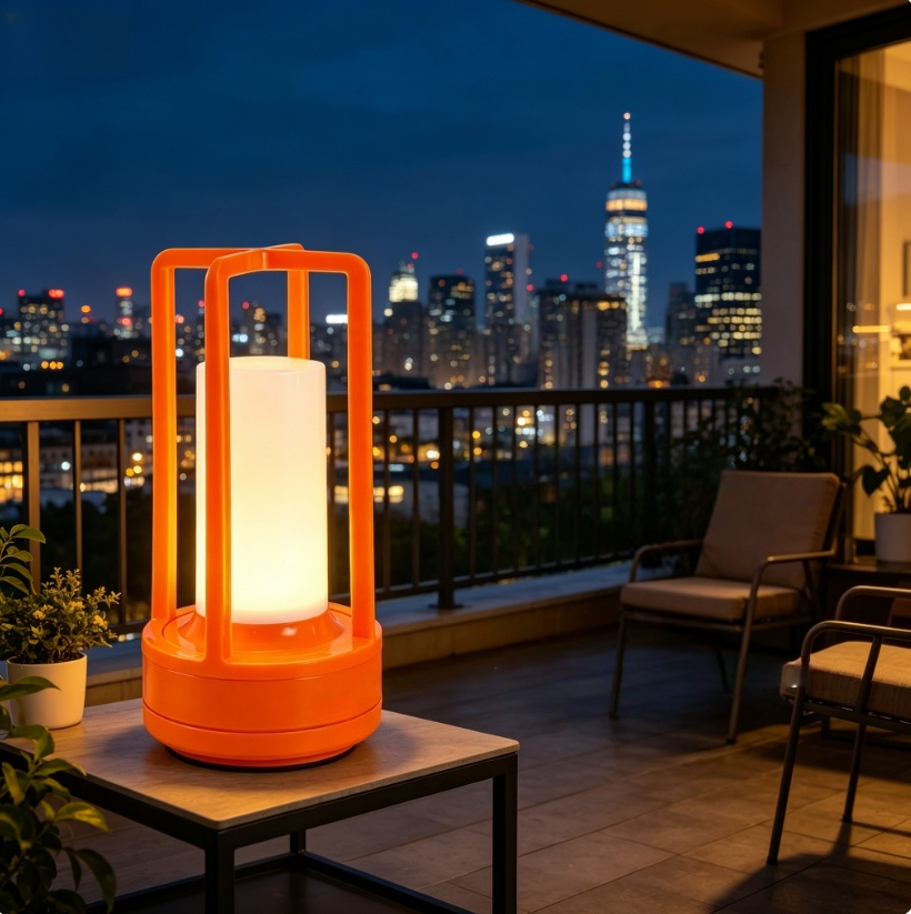 Modern Orange Cage Table Lamp  - Outdoor Lighting Types incelemesi ve fiyatı