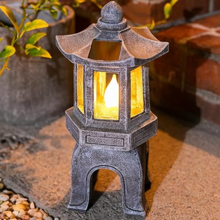 Solar Powered Asian Statue, Pa - Outdoor Zen Lighting incelemesi ve fiyatı