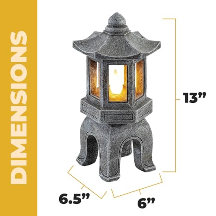 Solar Powered Asian Statue, Pa - Outdoor Zen Lighting incelemesi ve fiyatı