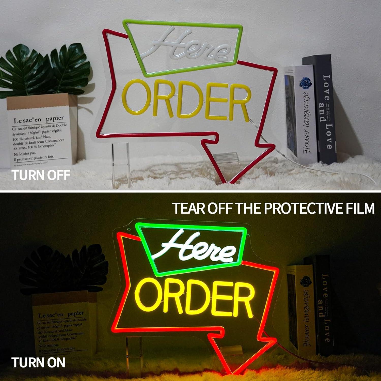 Order Here Neon Sign Dimmable  - Outdoor Lighting For Store incelemesi ve fiyatı