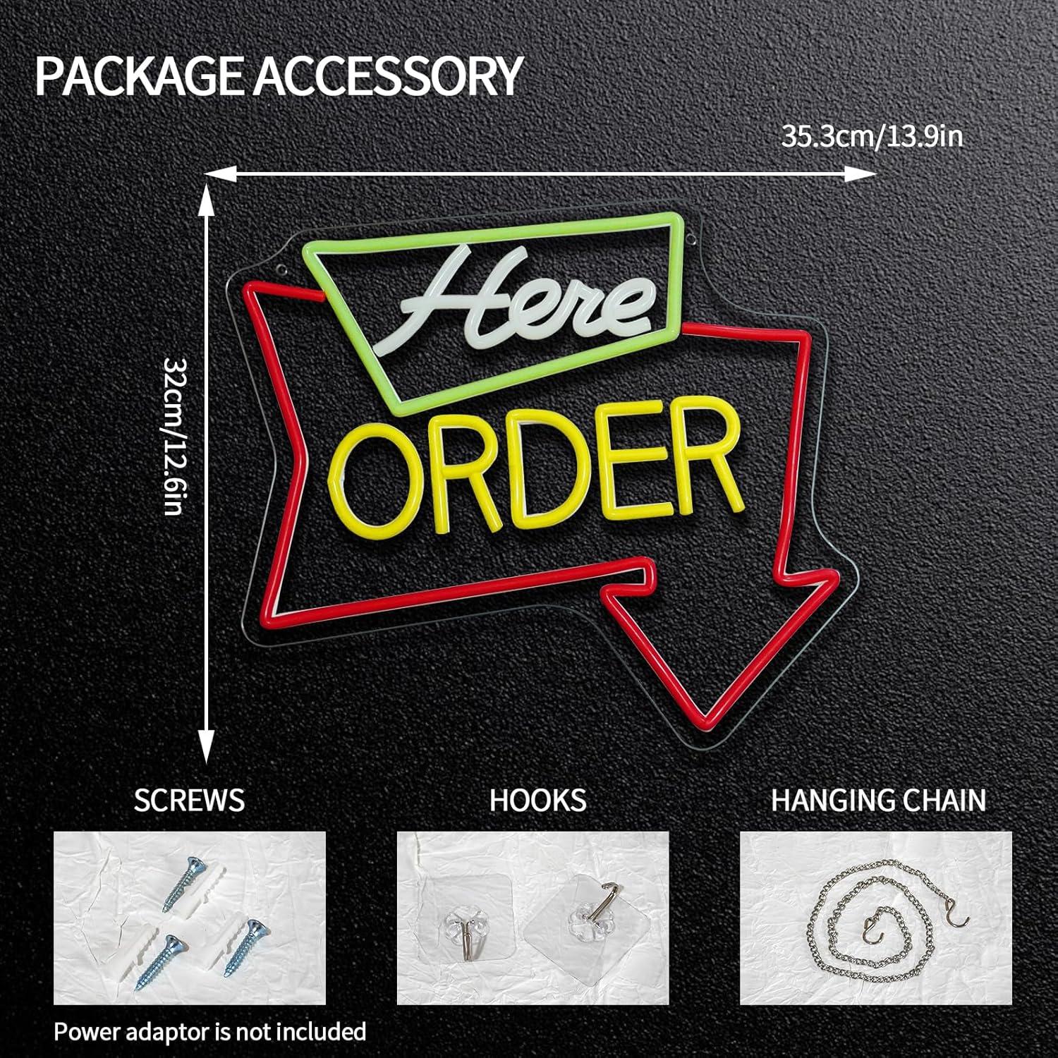 Order Here Neon Sign Dimmable  - Outdoor Lighting For Store incelemesi ve fiyatı