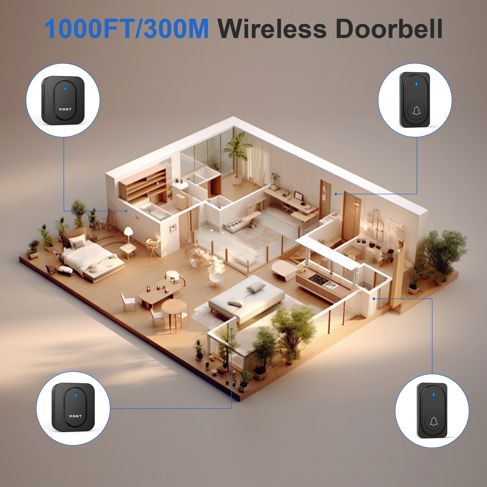 PGST Wireless Doorbell 36 Chim - Outdoor Lighting Wireless incelemesi ve fiyatı