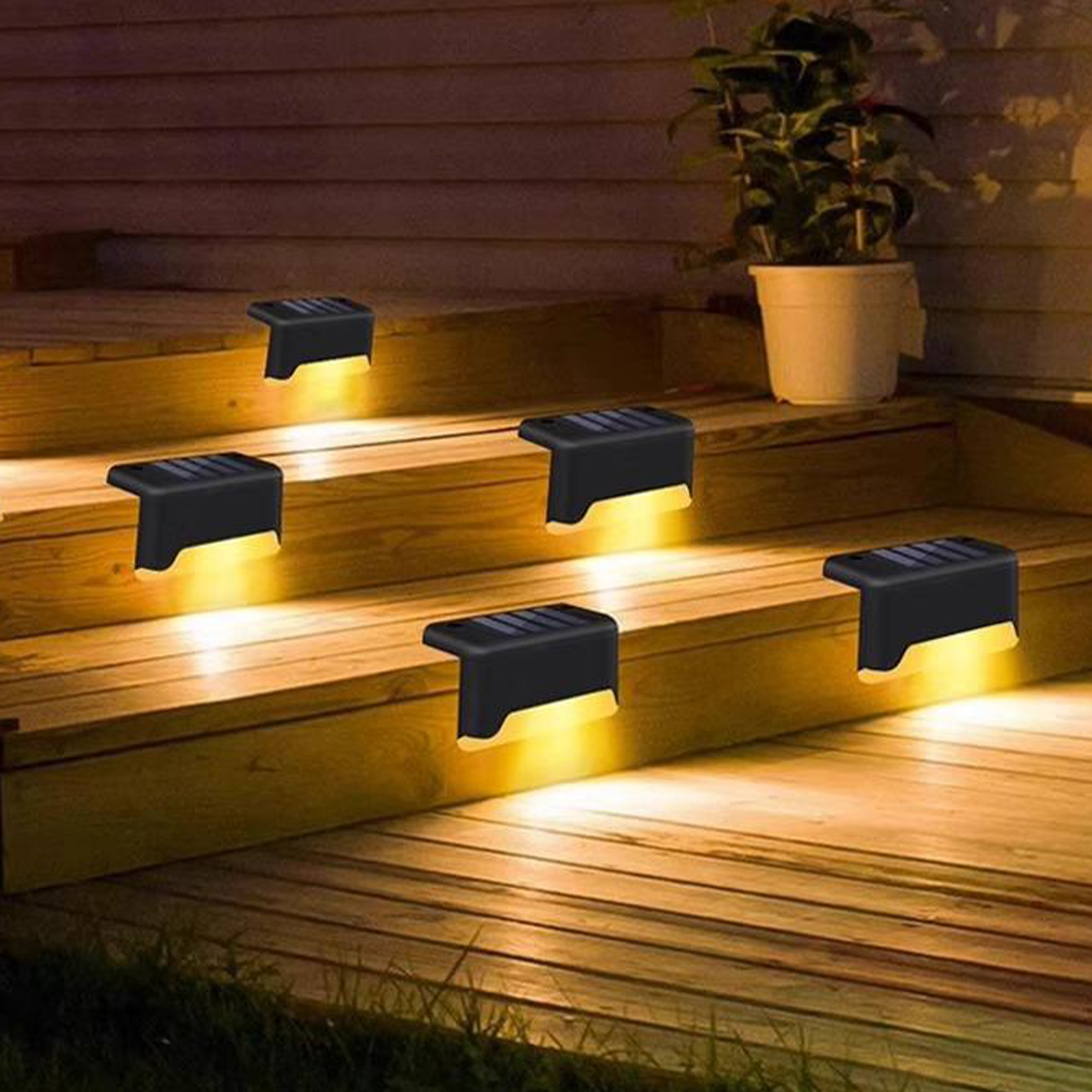 RiooCubee 4 Pack Solar Step Li - Outdoor Lighting On Stairs incelemesi ve fiyatı