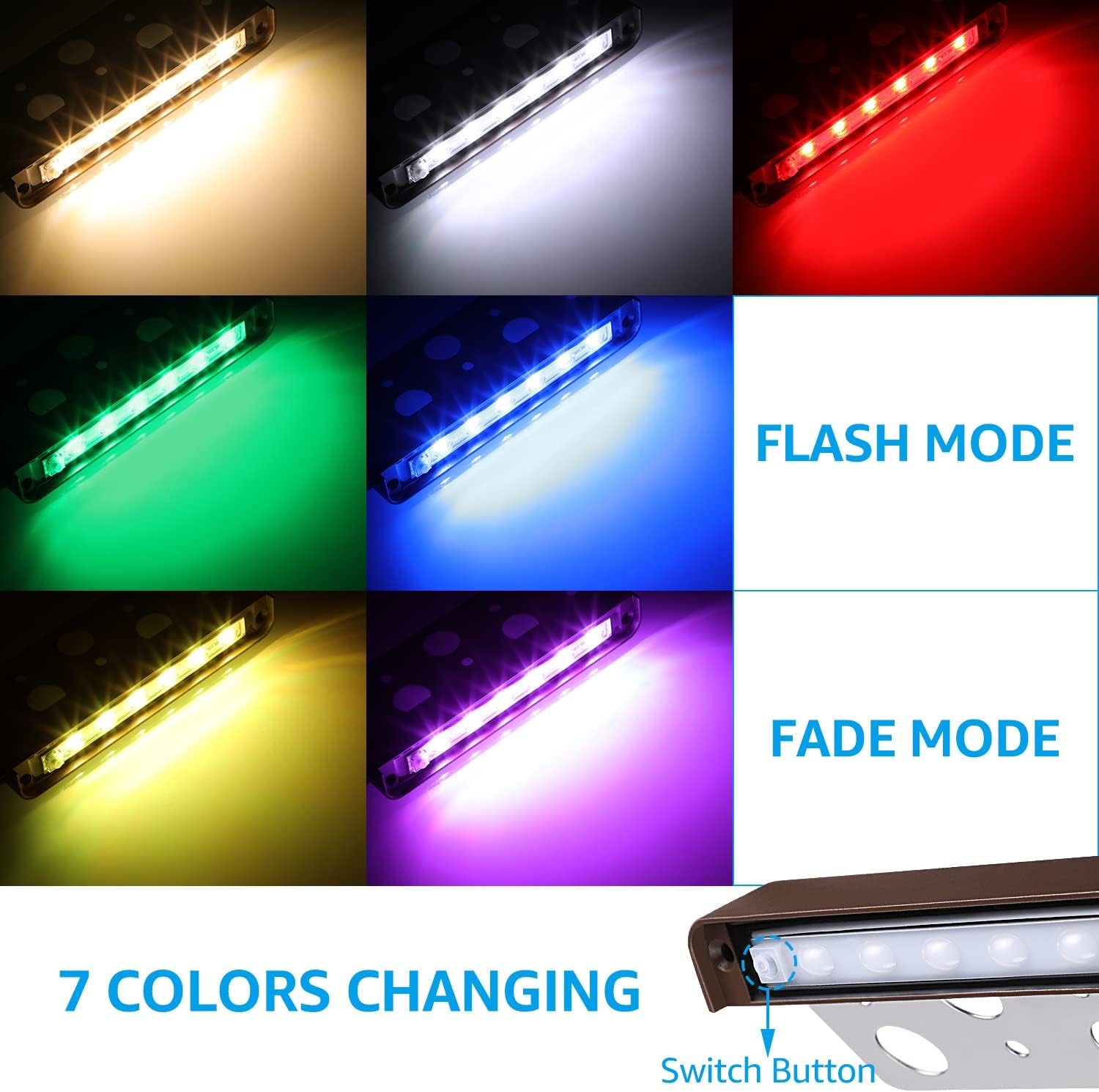 8 Pack RGB 7 Inch 3W LED Retai - Outdoor Lighting Low Voltage incelemesi ve fiyatı