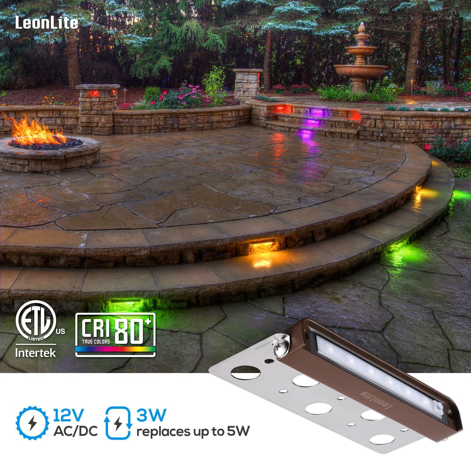 8 Pack RGB 7 Inch 3W LED Retai - Outdoor Lighting Low Voltage incelemesi ve fiyatı