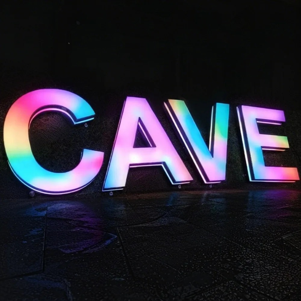 Custom RGB Metal LED Sign Wall - Outdoor Lighting For Store incelemesi ve fiyatı