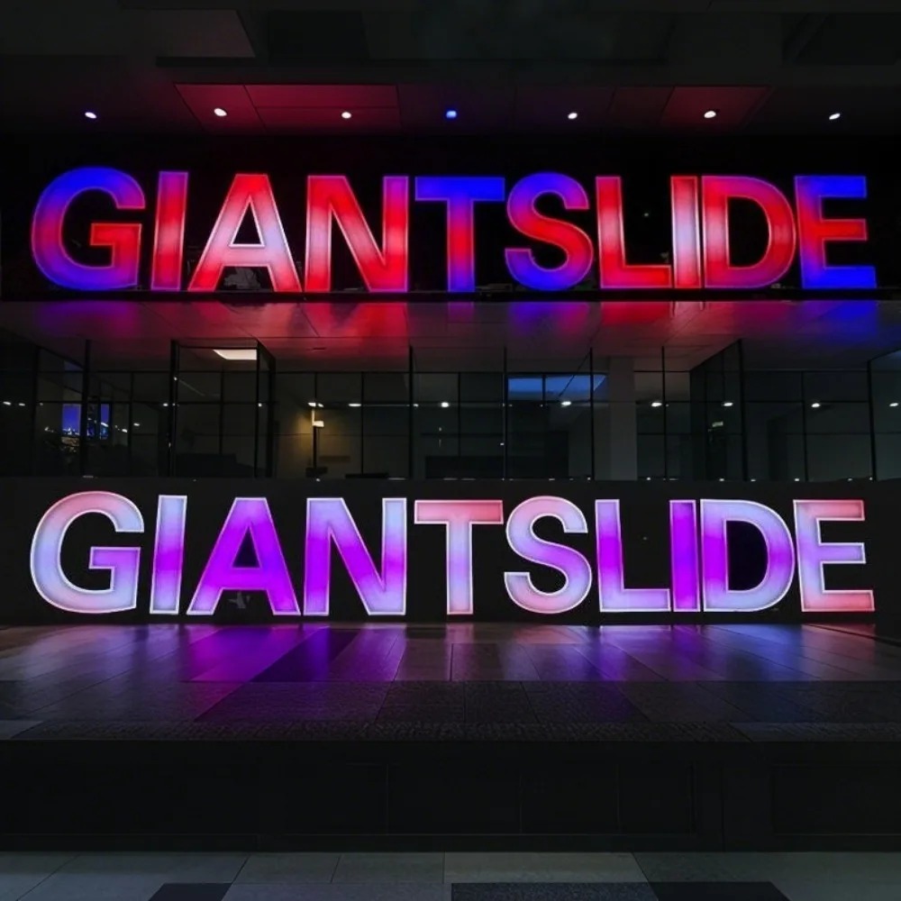 Custom RGB Metal LED Sign Wall - Outdoor Lighting For Store incelemesi ve fiyatı