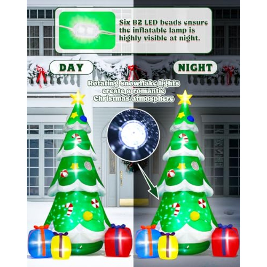 12FT Christmas Tree Inflatable - Outdoor Lighting Tree incelemesi ve fiyatı