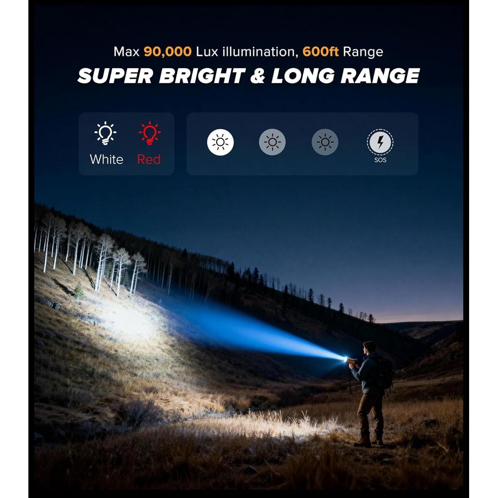 2-Pack Rechargeable 90,000 Lux - Outdoor Lighting Rechargeable incelemesi ve fiyatı