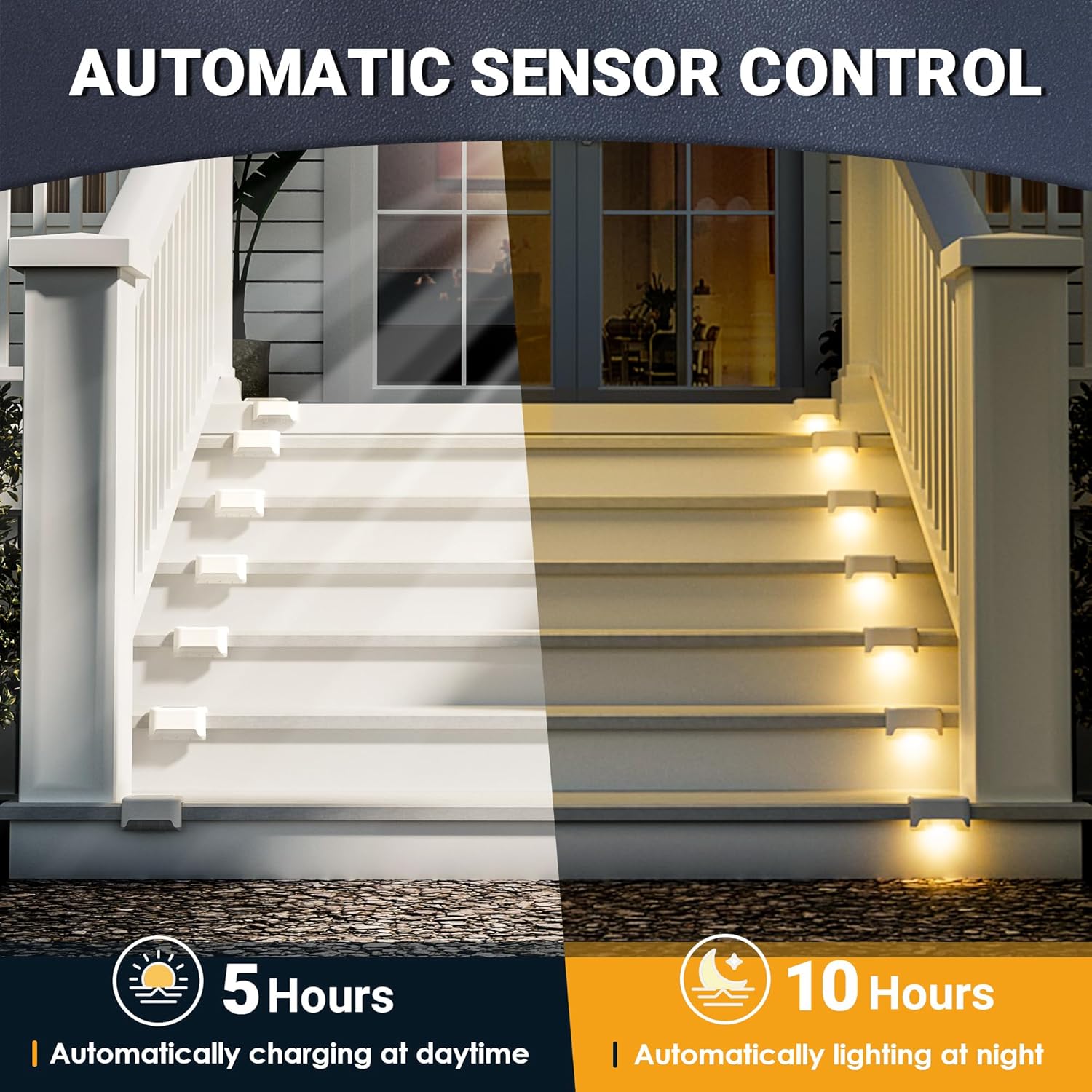 16 Pack Solar Step Lights for  - Outdoor Lighting On Stairs incelemesi ve fiyatı