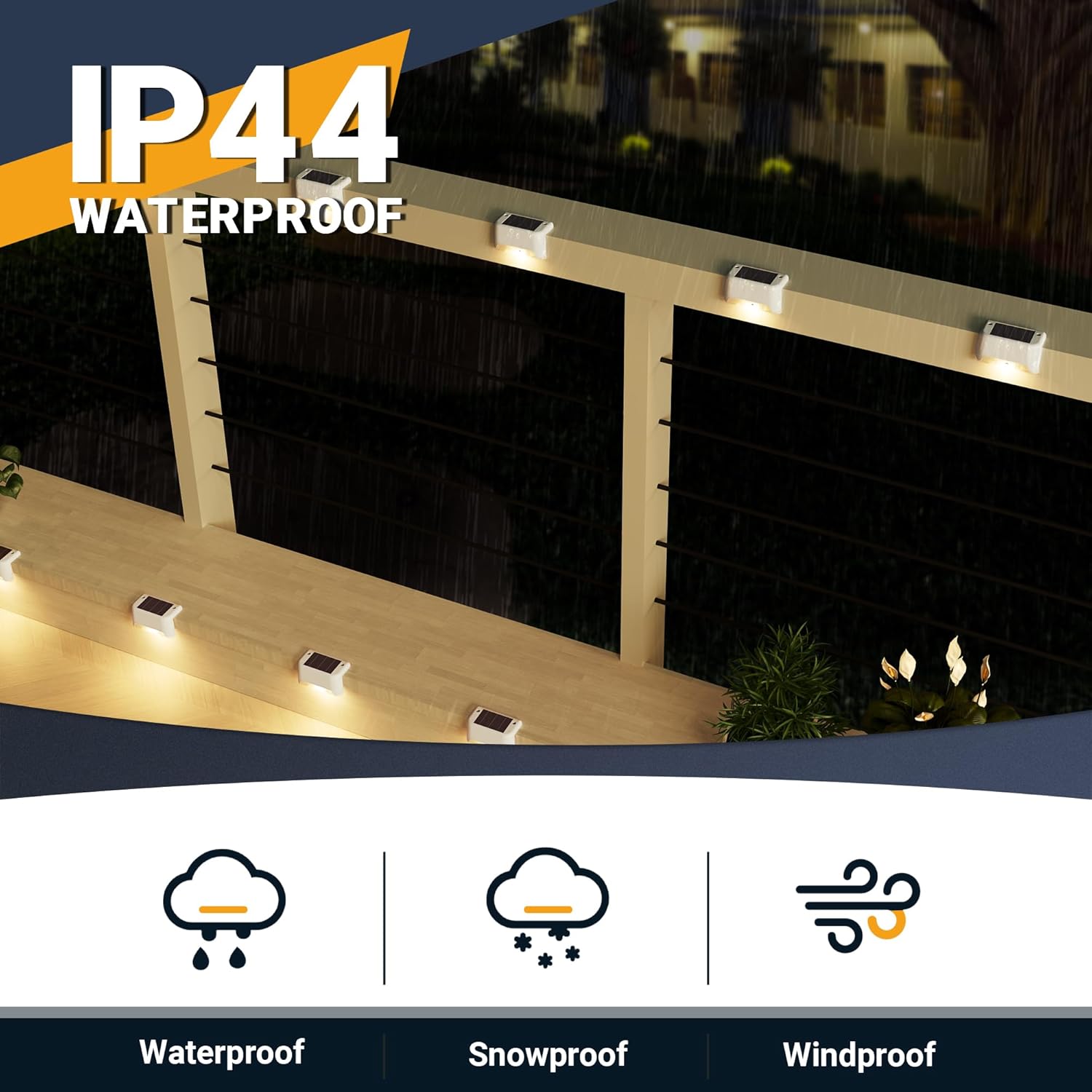 16 Pack Solar Step Lights for  - Outdoor Lighting On Stairs incelemesi ve fiyatı