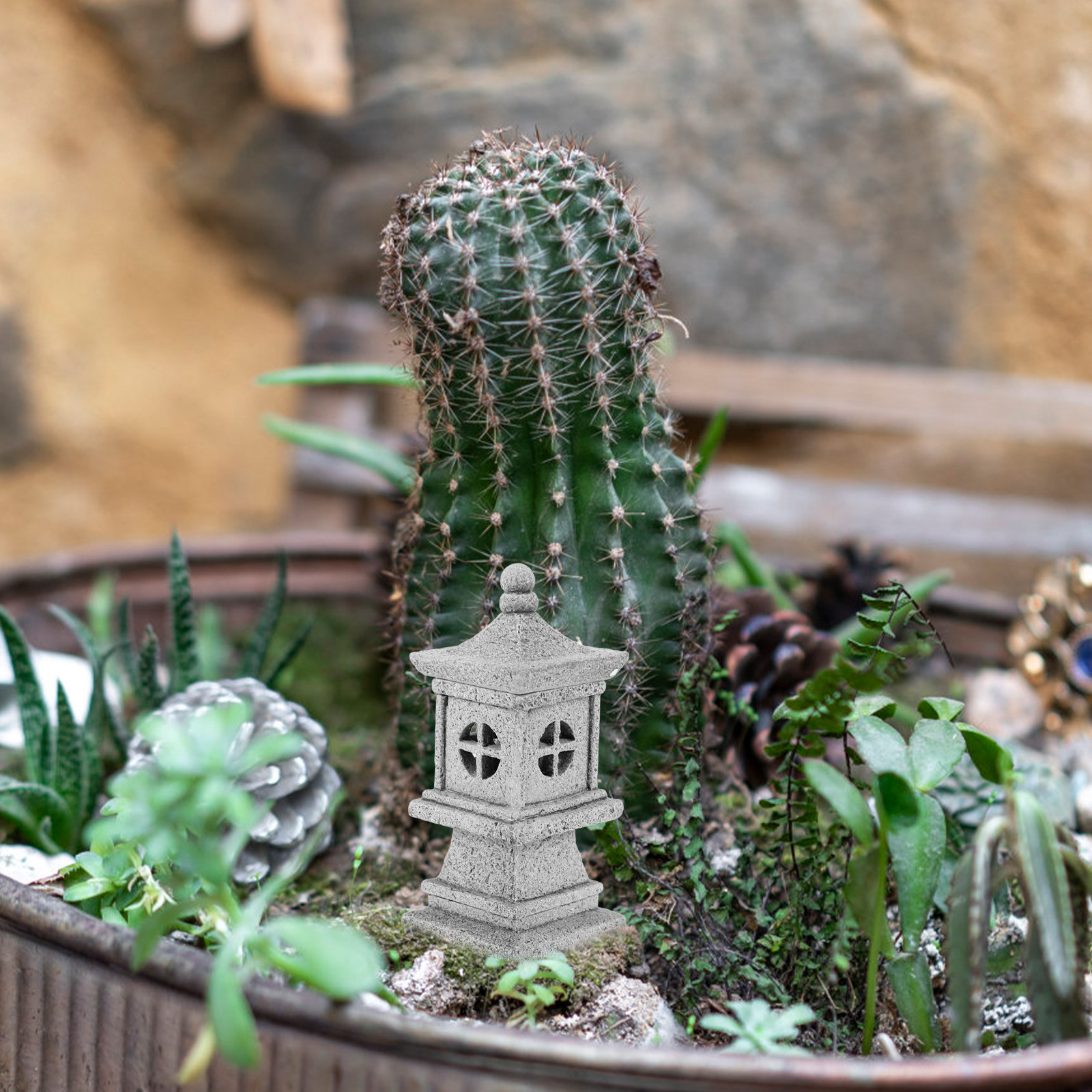 Japanese Miniature Stone Lante - Outdoor Zen Lighting incelemesi ve fiyatı