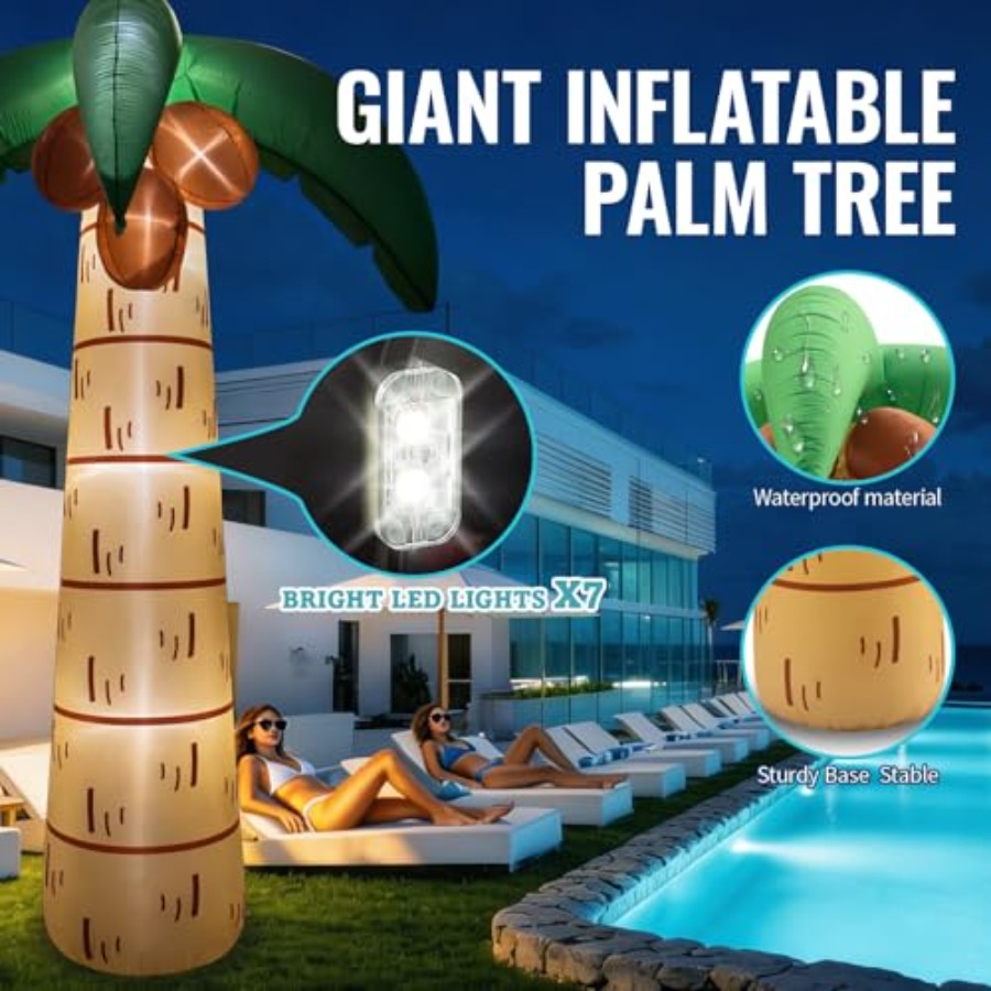 Outdoor 12FT inflatable palm t - Outdoor Lighting Tree incelemesi ve fiyatı
