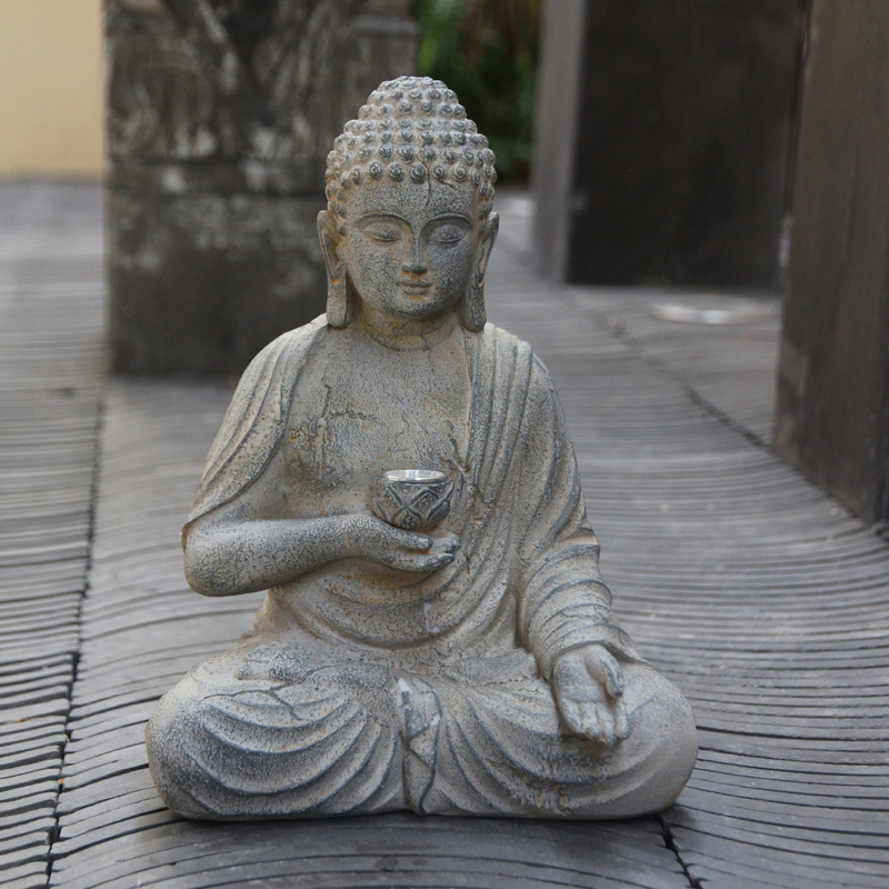 Resin Solar Buddha Statue Scul - Outdoor Zen Lighting incelemesi ve fiyatı