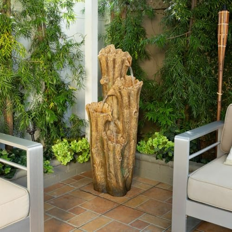 47 Outdoor 3-Tier Tree Bark Wa - Outdoor Lighting Tree incelemesi ve fiyatı