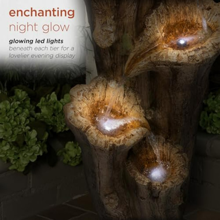 47 Outdoor 3-Tier Tree Bark Wa - Outdoor Lighting Tree incelemesi ve fiyatı