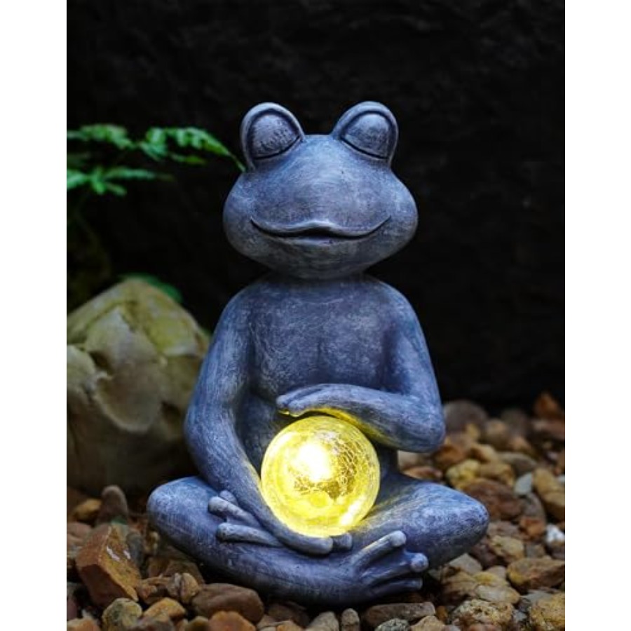 Frog Statue with Solar Gazing  - Outdoor Zen Lighting incelemesi ve fiyatı