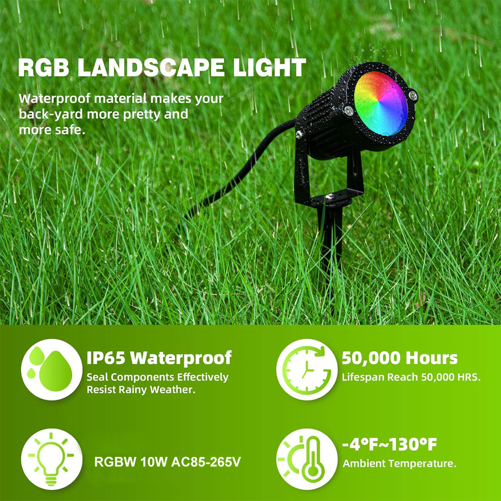 RGBW Landscape Lighting 10W wi - Outdoor Lighting Tree incelemesi ve fiyatı