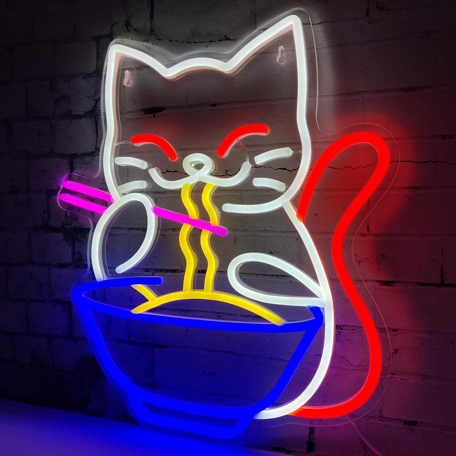 Lucky Cat Noodle LNeon Signs L - Outdoor Lighting For Store incelemesi ve fiyatı