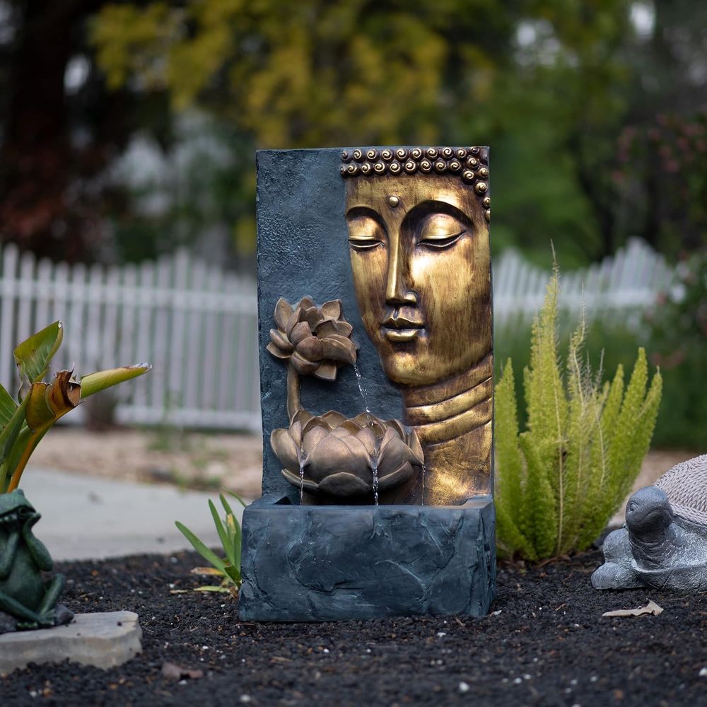 30 Zen Buddha Water Fountain w - Outdoor Zen Lighting incelemesi ve fiyatı