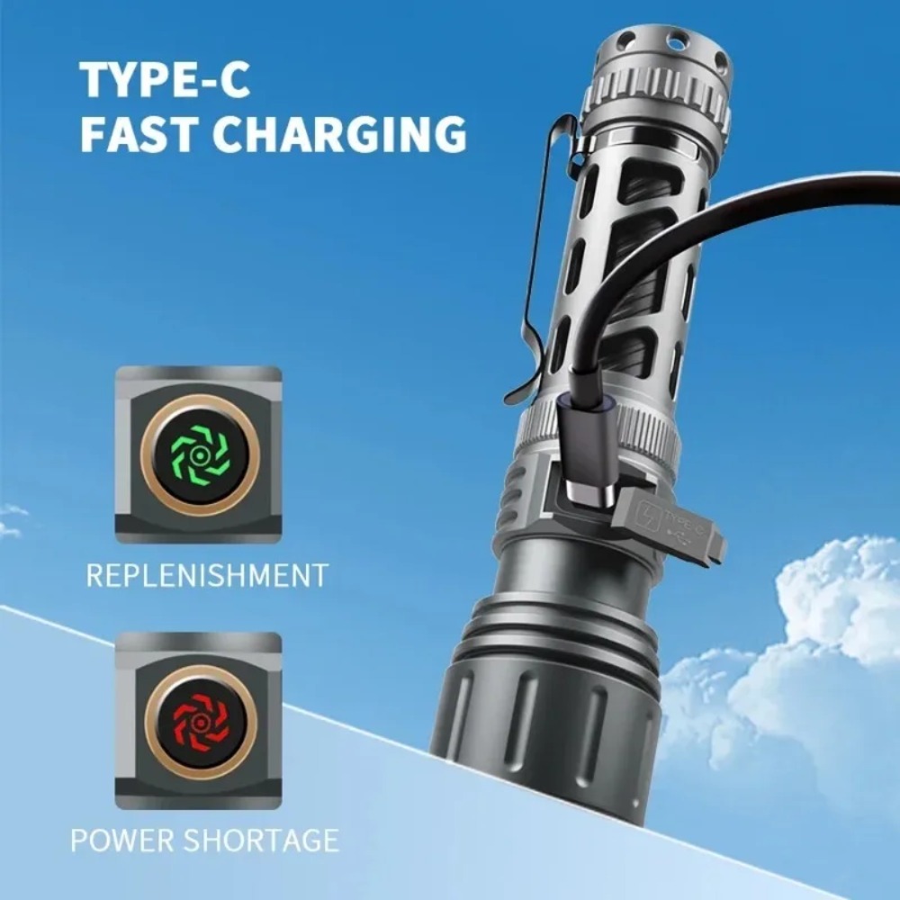 Super Bright Flashlight Portab - Outdoor Lighting Rechargeable incelemesi ve fiyatı