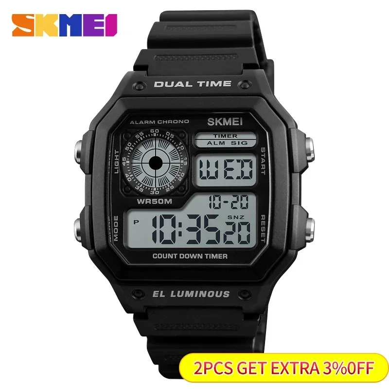 SKMEI 1299 Fashion Men PU Stra - Outdoor Lighting Zones incelemesi ve fiyatı