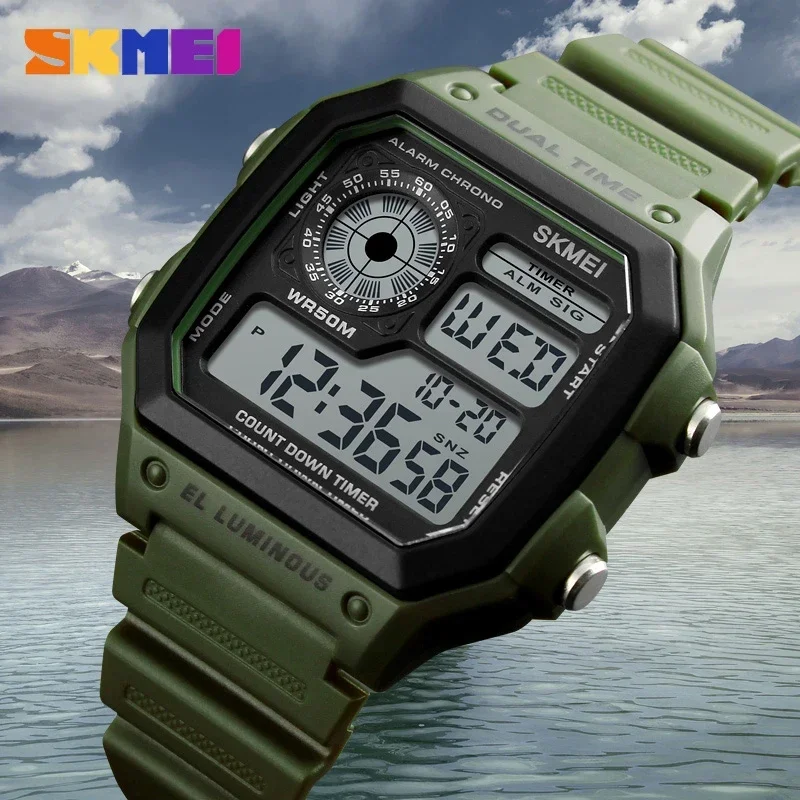 SKMEI 1299 Fashion Men PU Stra - Outdoor Lighting Zones incelemesi ve fiyatı