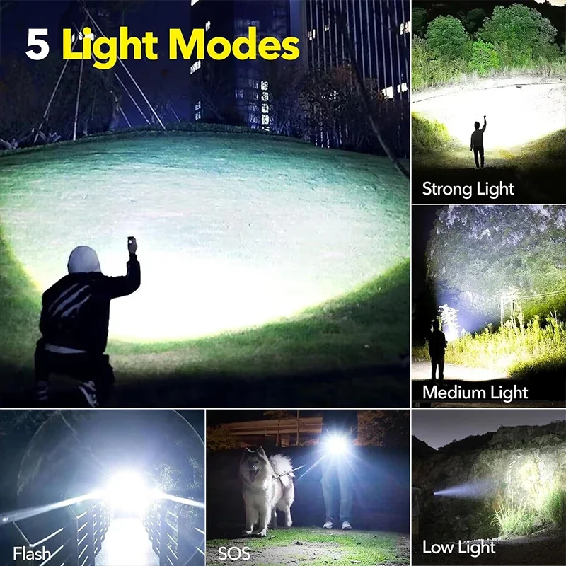 High Power LED Flashlight Rech - Outdoor Lighting Types incelemesi ve fiyatı